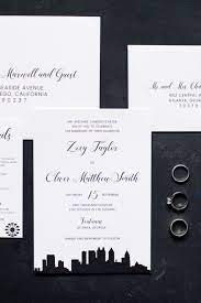 City Skyline Wedding Invitations For A Modern Urban Wedding Atlanta Invitation Skyline Wedding Wedding Invitation Samples Black And White Wedding Invitations
