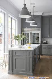 مطابخ وايت هاوس باللون الرمادي أحلي وأجمل مطابخ وايت هاوس رمادية اللون