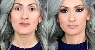 How To Make Brown Eyes Pop Blue Orange Eyeshadow Video Grey Hair And Makeup Brown Eyes Pop Brown Hair Brown Eyes