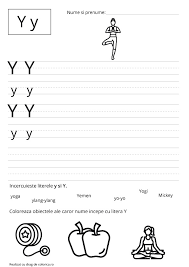 1000 de cuvinte uzuale in engleza traduse in limba romana, fiecare cuvant are traducerea principala si sfaturi de pronuntie scrisa. Fisa De Lucru Cu Litera Y Pentru Scoala Si Gradinita Colorica