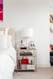 How To Create A Feminine Bedroom How To Style A Nightstand Gold And Glass Nightstands Feminine Living Room Feminine Apartment Home Decor Hacks