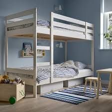 Product details you can use the space under the bed for working or studying by completing with vitval desk top, or create a cozy spot for seating. Mydal Bunk Bed Frame White Twin Ikea