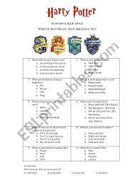 Harry Potter Printable Sorting Hat Quiz Google Search Harry Potter Sorting Harry Potter Sorting Hat Harry Potter Printables