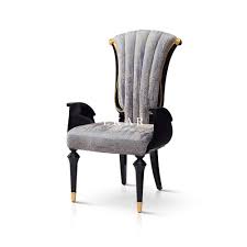 High back upholstered dining chairs. Leather And Fabric High Back Upholstered Dining Chair Ekar Furniture