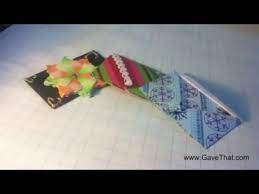 This idea for a gift card holder is all about the pattern to make it and then you can use any stamps/theme that you want. How To Origami Gift Card Holder Envelope Easy Tutorial Youtube