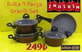 Super Bir Kampanya Evita 7 Parca Granit Tencere Takimi 249 Kutahyaporselen Yemektarifleri Ceyizim Ceyizhazirligi Yenigelinevleri Kesfetteyiz Kitchen