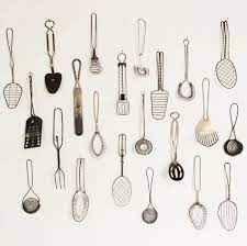 Collection of innovative kitchen tools & gadgets. Lost Found Art Antique Wire Kitchen Utentials Vintage Kitchen Utensils Antique Kitchen Antiques