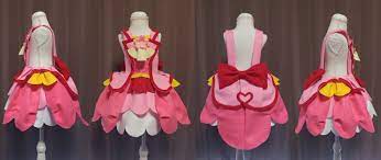 キュアグレース 風 ヒーリングっどプリキュア 風 材料費1000円 型紙無料配布 コスプレ 手作りコスチューム 衣装 手作り プリキュア 衣装
