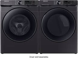 If the door switch on the front loading washing machine is metal, the door will not open after washing is complete. Samsung 5 0 Cu Ft High Efficiency Stackable Smart Front Load Washer With Steam Black Stainless Steel Wf50r8500av Best Buy