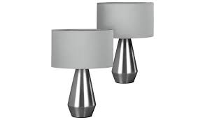 Love heart bedside table lamp sparkly diamond crush crystal silver square shade. 2 X Touch Lamp Copper Effect Modern Table Lamps Home Light Silver Grey Bedside Ebay