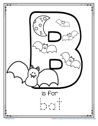 Free Alphabet Tracing And Coloring Printable B Is For Bat Preschool Kindergarten Halloween Alphabet Activities Preschool Halloween Preschool Preschool Fun