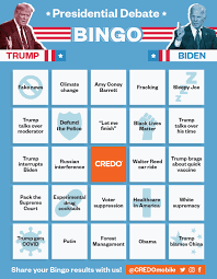 Download Your Biden Trump Debate Bingo Cards Here Credo Mobile Blog
