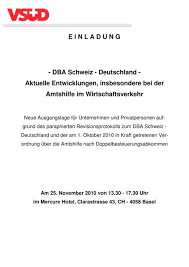 Eine ausnahme gilt für den fall, dass die person in der steuergünstigen schweiz ihre tätigkeit ausübt und dabei eine ihm dort. Einladung Anmeldetalon Dba Schweiz Deutschland 25 11 2010
