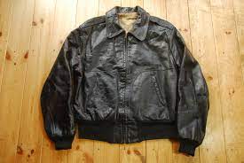 Vintage 1950 S Black Leather American Sports Bomber Jacket Etsy Bomber Jacket Etsy Vintage Leather Jacket Jackets