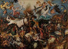The image is in the public domain, and tagged angels and demons. File Pieter Bruegel The Elder The Fall Of The Rebel Angels Google Art Project Jpg Wikimedia Commons