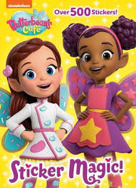 We coloring dazzle and a giant yummy cupcake !!!! Sticker Magic Butterbean S Cafe Golden Books 9780593172735