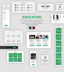 Education Adobe Xd Freebie Free Web Template Web Template Web Template Design