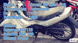 Smart gak motosikal rg yang di air brush berbelang harimau macam motor motor celoreng kembara mahkota johor. Suzuki Rg Sport Restore Ke Rgv Youtube