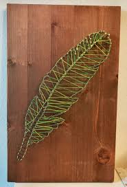 Nagelbild Feder Nagelbilder Verschenken Basteln