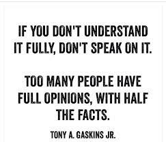 Get Your Facts Straight If You Didn T Hear The Whole Story Don T Comment On It Speak Quotes Think Before You Speak Quotes To Live By