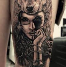 Artist is merry morgan at imperial tattoo company, bath, england. Tattoos By Drew Apicture Inked Magazine Headdress Tattoo Wolf Girl Tattoos Wolf Tattoos