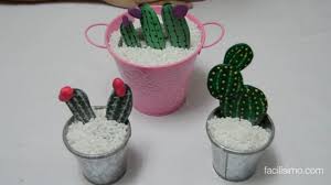 Pues sí, pero en la originalidad y la creatividad está el truco. Cactus Con Piedras Ideas Creativas Manualidades