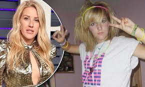 Her career began when she met record producers starsmith and frankmusik. Ellie Goulding Is Unrecognisable As She Throws Up The Peace Sign In A Neon Outfit Daily Mail Online