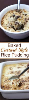 Baked Rice Pudding Recipe Rice Pudding Recipes Baked Custard Recipes