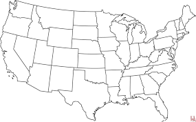 Blank Outline Map Of The Usa Whatsanswer