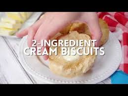 Biscuits Made With Self Rising Flour And Heavy Cream 2 Ingredient Cream Biscuits Recipe With Images Cream Biscuits Homemade Biscuits Biscuit Recipe