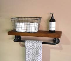 Image Result For Industrial Bathroom Basket Shelf Rustic Floating Shelves Wood Floating Shelves Rustic Bathroom Shelves