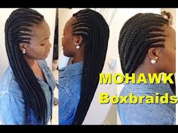 One style that you may not be familiar with is the dutch mohawk braid. How To Make Big Box Braids Simple Mohawk Youtube