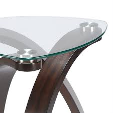 The table looks great with the leather and dark woods. Magnussen Allure Oval End Table T1396 22x Kit