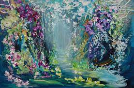 Miniature furniture for fairies you can make out of little branches or little stones. Magic Garden 227 Painting By Sveta Osborne Saatchi Art