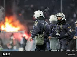 Paok hooligans vs ajax amsterdam hooligans 2011. Paok Fans Clash Riot Image Photo Free Trial Bigstock