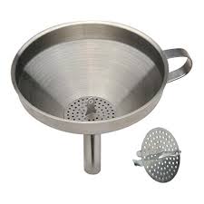 Stir in sugar syrup into the brandy. Amazon Com Norpro 5 Inch Stainless Steel Funnel With Detachable Strainer Set Of One Silver Food Strainers Kitchen Dining