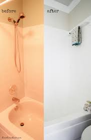 The Cover Up Painting Tiles With A Rust Oleum Touch Up Kit Diy Bathroom Bathroom Makeover Painting Bathroom Tiles