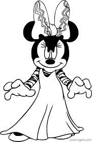 Coloringanddrawings.com provides you with the opportunity to color or print your minnie spends halloween drawing online for free. Minnie Mouse On Halloween Coloring Page Coloringall