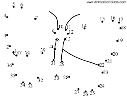 Connect the dots and color the object. Easy Free Printable Animal Dot To Dot Worksheets