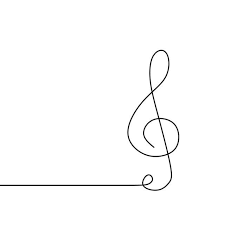 Music Sign Continuous One Line Drawing Of G Key Symbol Minimalism Design Music Clipart Vector Drawing Png And Vector With Transparent Background For Free Dow Simple Line Drawings Line Art Design