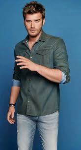 Kivanc Tatlitug Looking Marvelous In Mavi Mens Shirt Dress Mens Tops Handsome Men