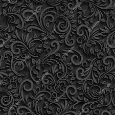 Colorful hand drawn orchids on a dark background. Free Vector Black Floral Seamless Pattern With Shadow