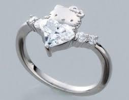 Hello Kitty X Swarovski Elements Curve Heart Wedding Ring Silver Japan Gift F S Hello Kitty Jewelry Hello Kitty Wedding Hello Kitty Items