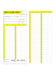 There are different versions with more contents however basic information will remain same. 2021 Chess Score Sheet Fillable Printable Pdf Forms Handypdf