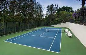 Max Azria S 85 Million Mansion Is Absolutely Bonkers Tennis Court Backyard Tennis Court Tennis Court Design