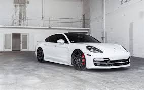 Download Wallpapers Porsche Panamera 2018 White Panamera White Sports Coupe Tuning Panamera Black Wheels German Car Porsche Panamera Porsche Sports Coupe