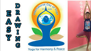 International yoga day drawing/easy acrylic painting step by step/yoga day creative drawing painting. Yoga Day Drawing Kids Drawing Youtube