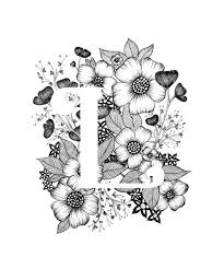 Letter L Print Dark Flowers Alphabet Calligraphy Etsy In 2020 Floral Prints Art Flower Alphabet Ink Art