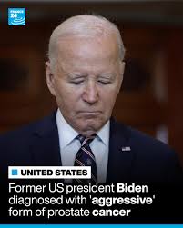🇺🇸 Former US President Joe Biden has been diagnosed with an “aggressive”  form of prostate cancer that has spread to his bones, his office said  Sunday. 🩺 Diagnosed Friday after worsening urinary