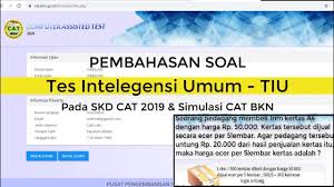 Pembahasan Soal Skd Tiu Cpns 2021 Contoh Soal Pada Simulasi Cat Bkn Youtube